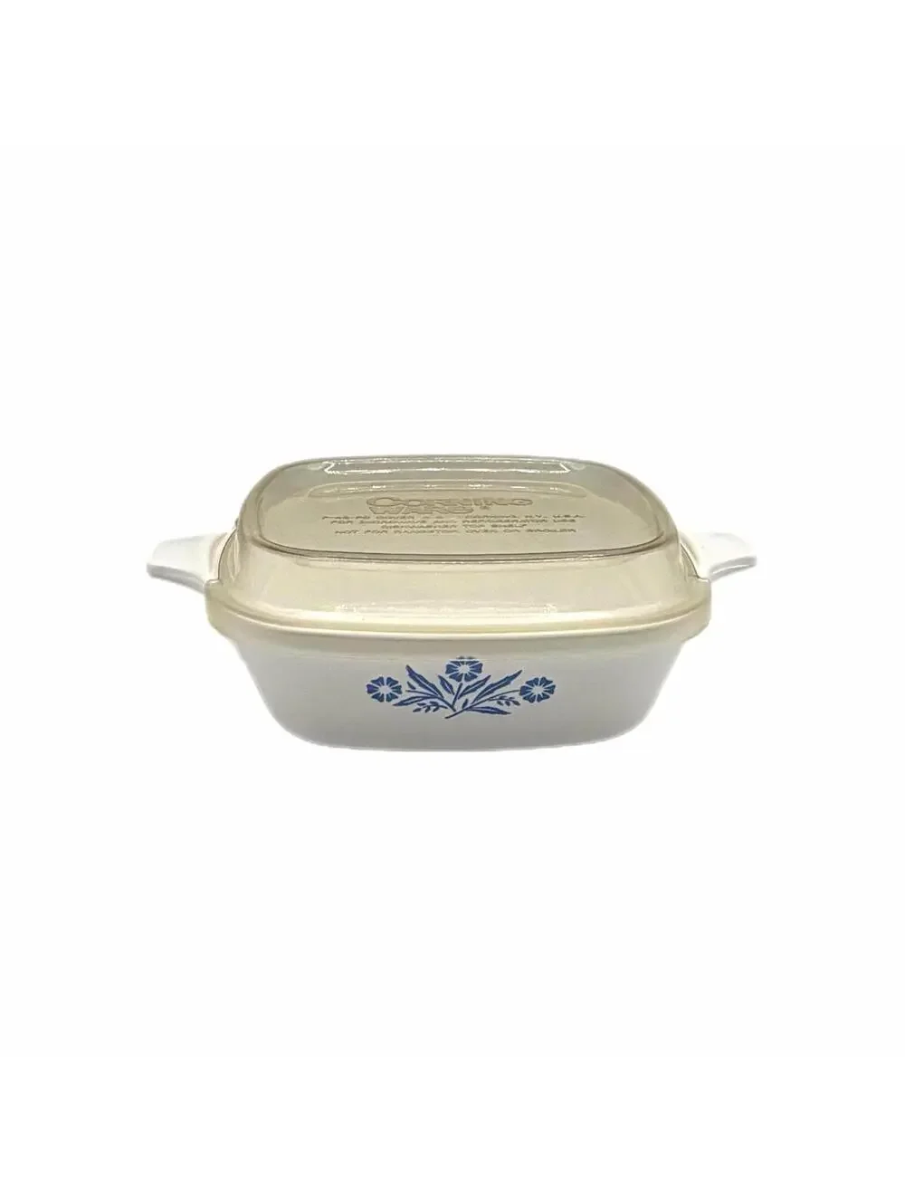 Vintage CorningWare P-41 Blue Cornflower Petite Pan Casserole Dish w Plastic Lid
